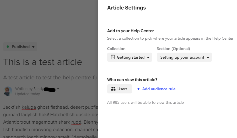 article restrictions