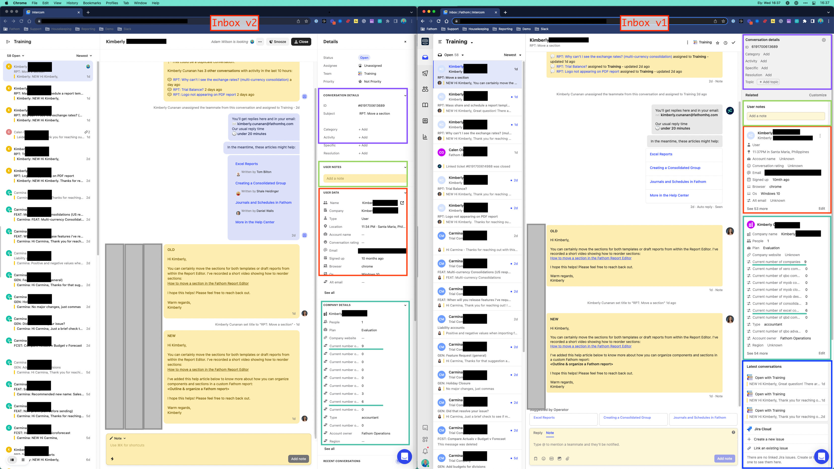 Inbox 1 vs 2 Shared