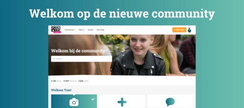 Welkom op de vernieuwde community!