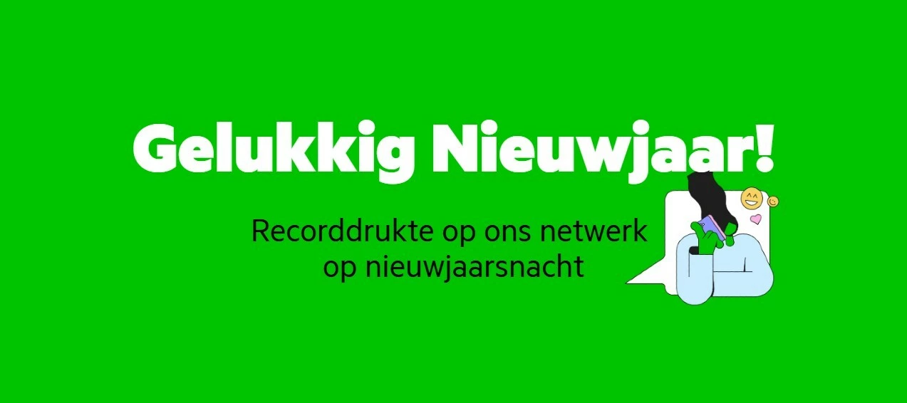 Nieuwjaarsnacht 2026: Recorddrukte op het KPN-netwerk
