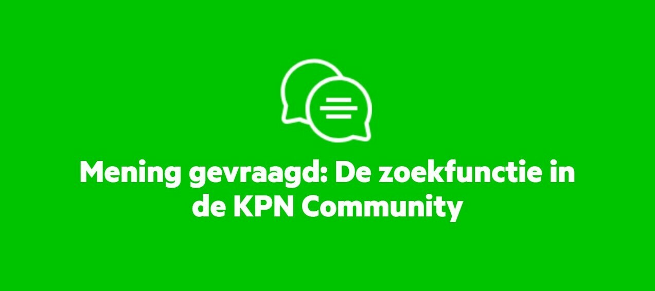 De zoekfunctie in de KPN Community