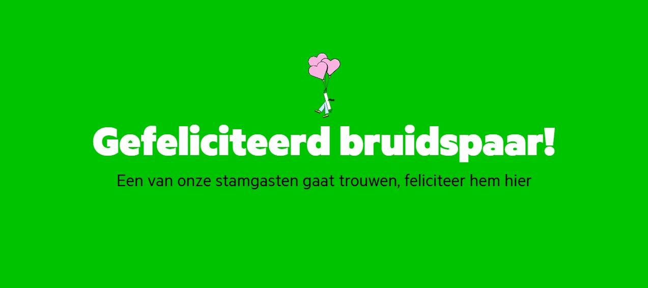 Laat hier je felicitaties voor het bruidspaar achter!