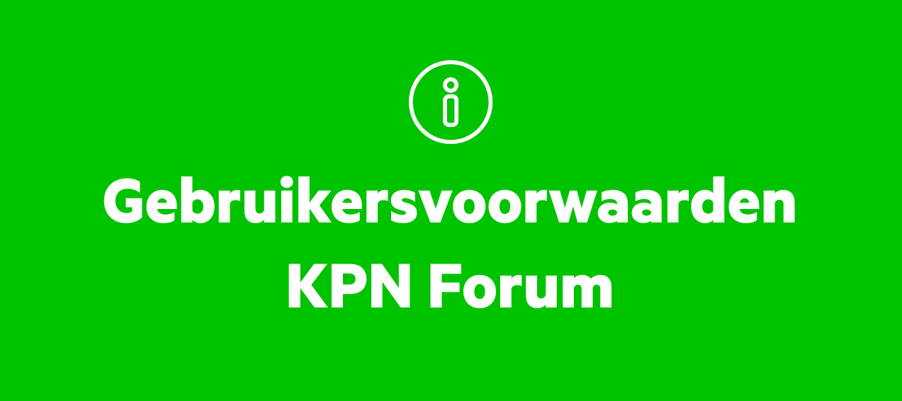 Gebruikersvoorwaarden KPN Forum