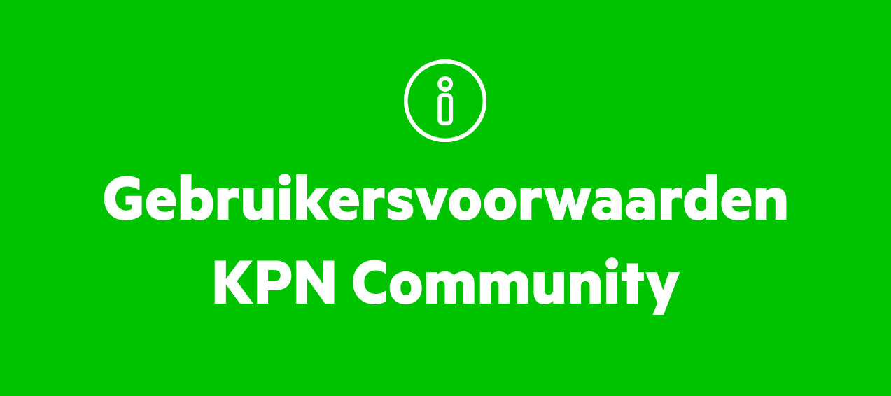 Gebruikersvoorwaarden KPN Community