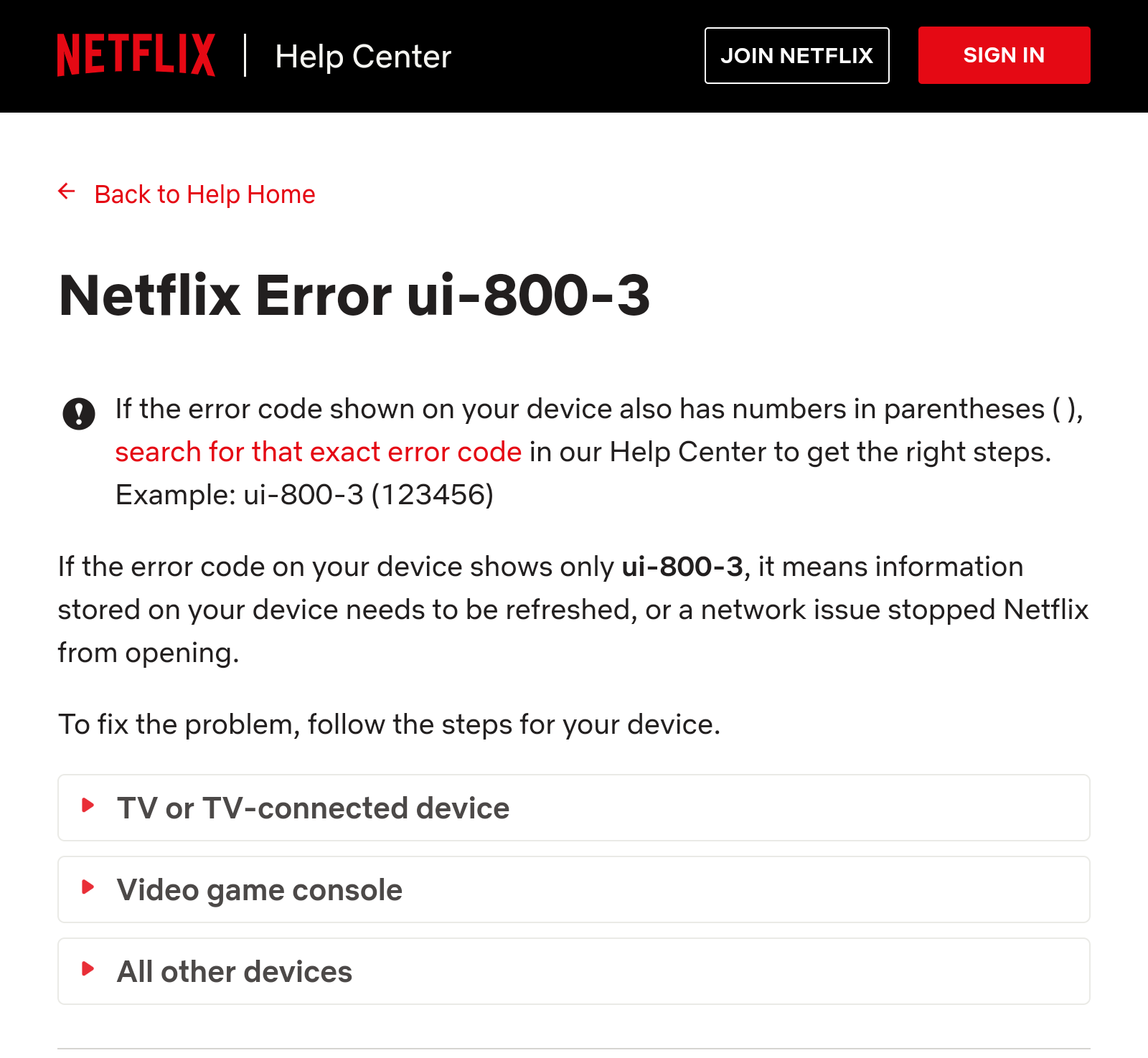 Netflix Error ui-800-3