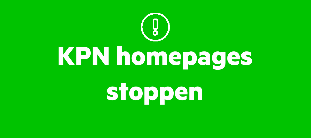 KPN Homepages stoppen