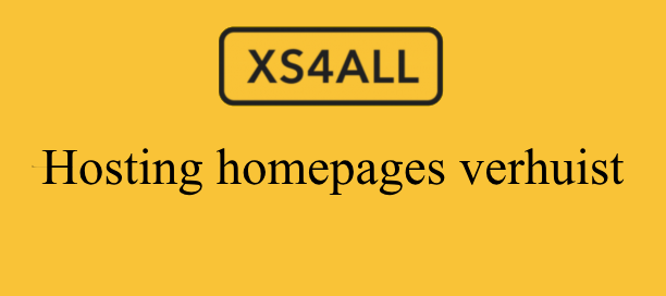 Hosting XS4ALL Homepages wijzigt