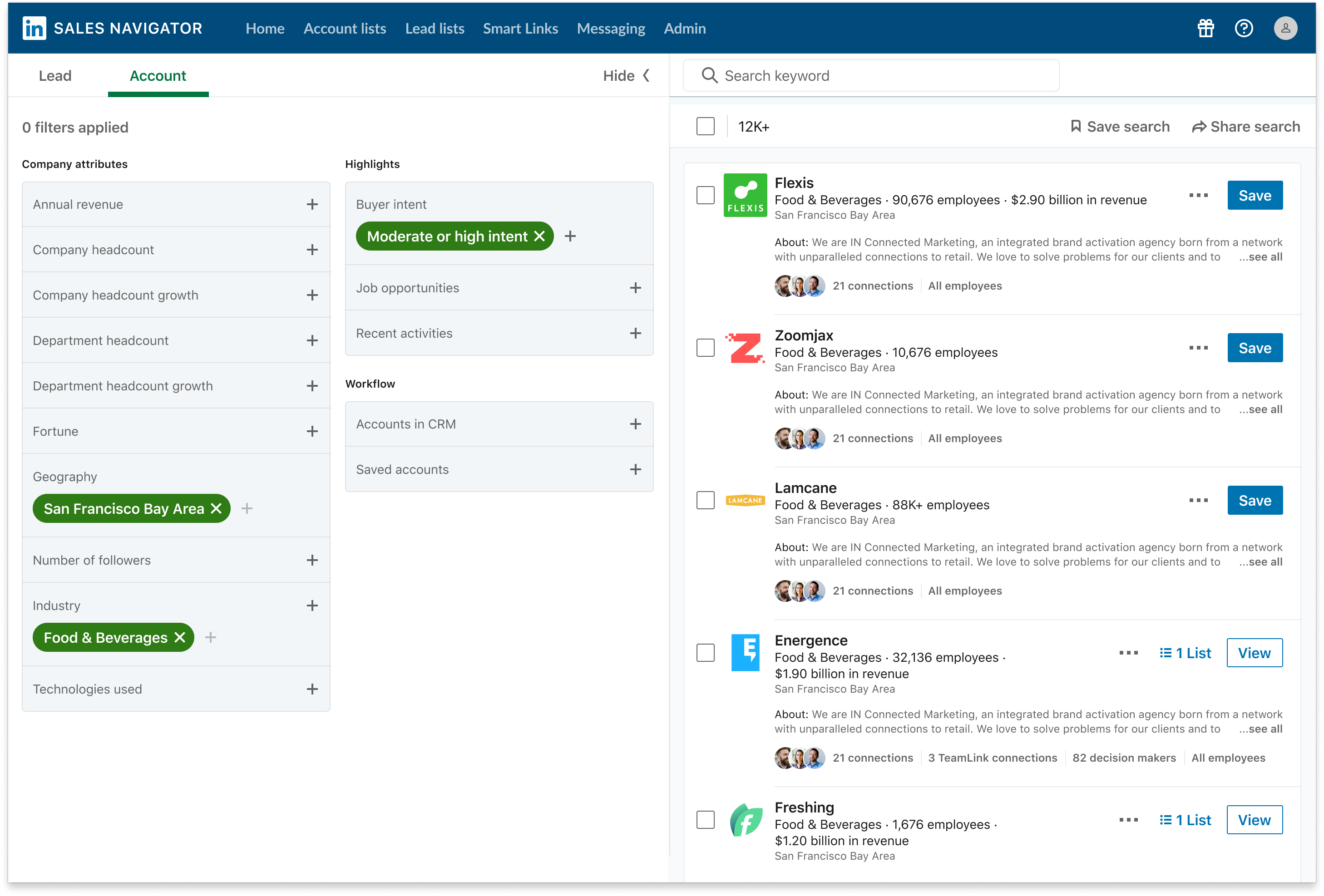 Buyer intent filter