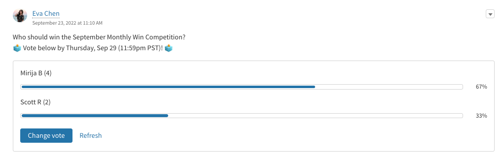 Sep competition poll