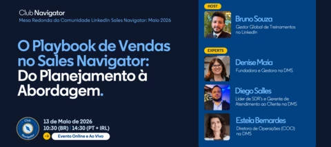 É NA PRÓXIMA SEMANA! Você já garantiu sua vaga para a Mesa Redonda do Club Navigator?