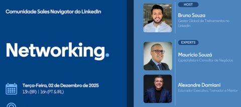 Contagem regressiva para o nosso grande encontro de Networking da Comunidade Sales Navigator! 🌎