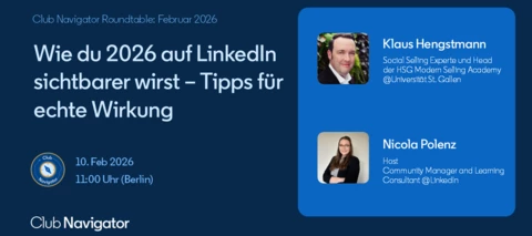 ⏰ In einer Woche: Community-Roundtable zu Sichtbarkeit & Wirkung auf LinkedIn