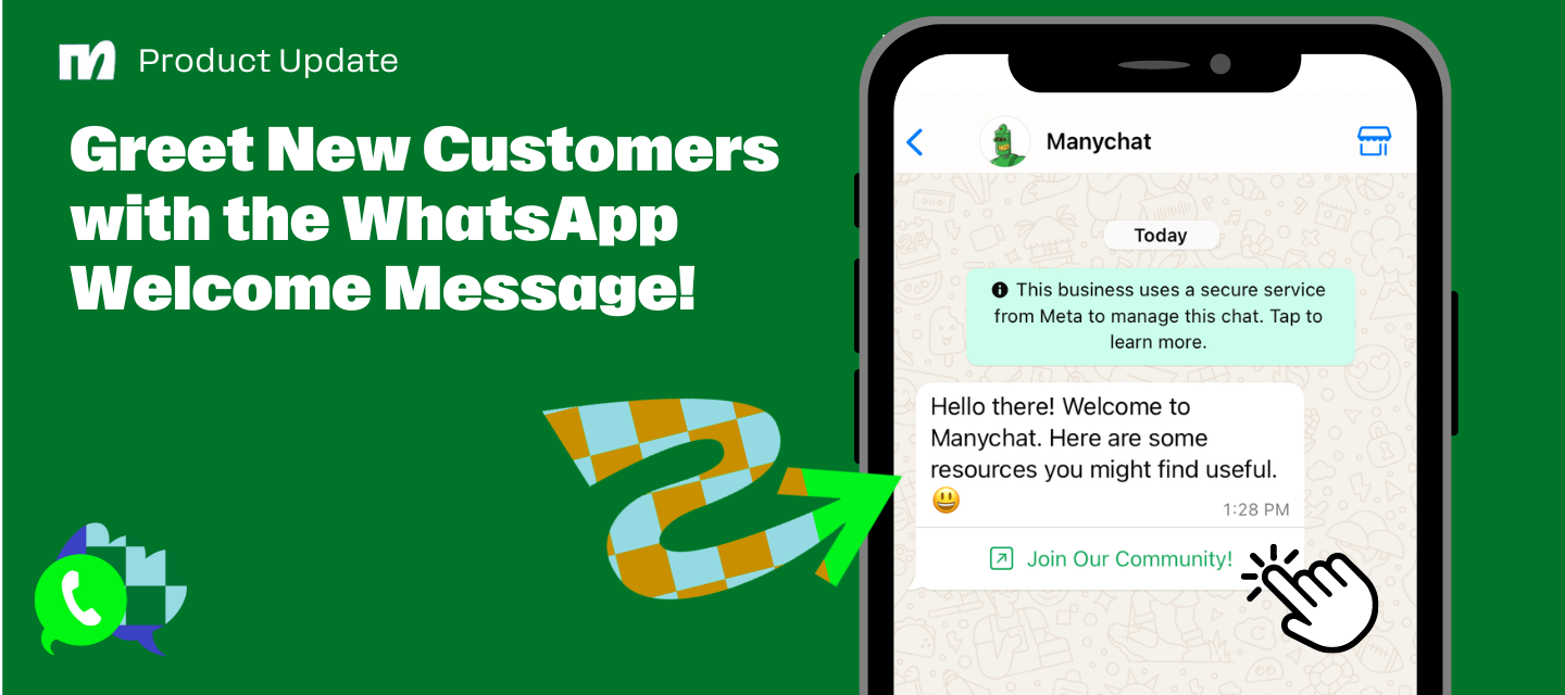 👋Greet new customers with the WhatsApp welcome message!