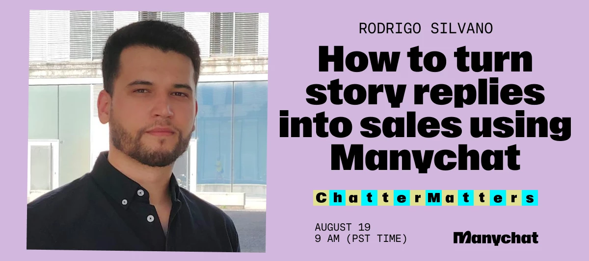 [Recording 📹] Turn story replies into sales using Manychat