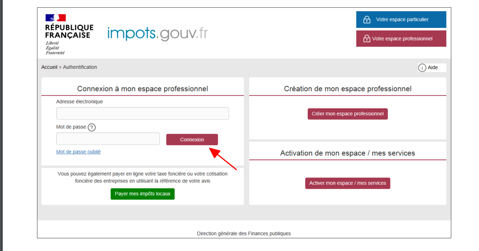 comment activer son compte sur impôt gouv