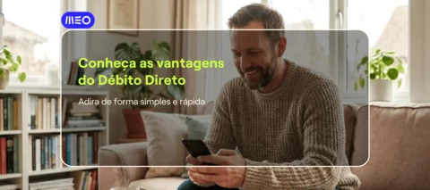 Conheça e adira ao débito direto na app my MEO