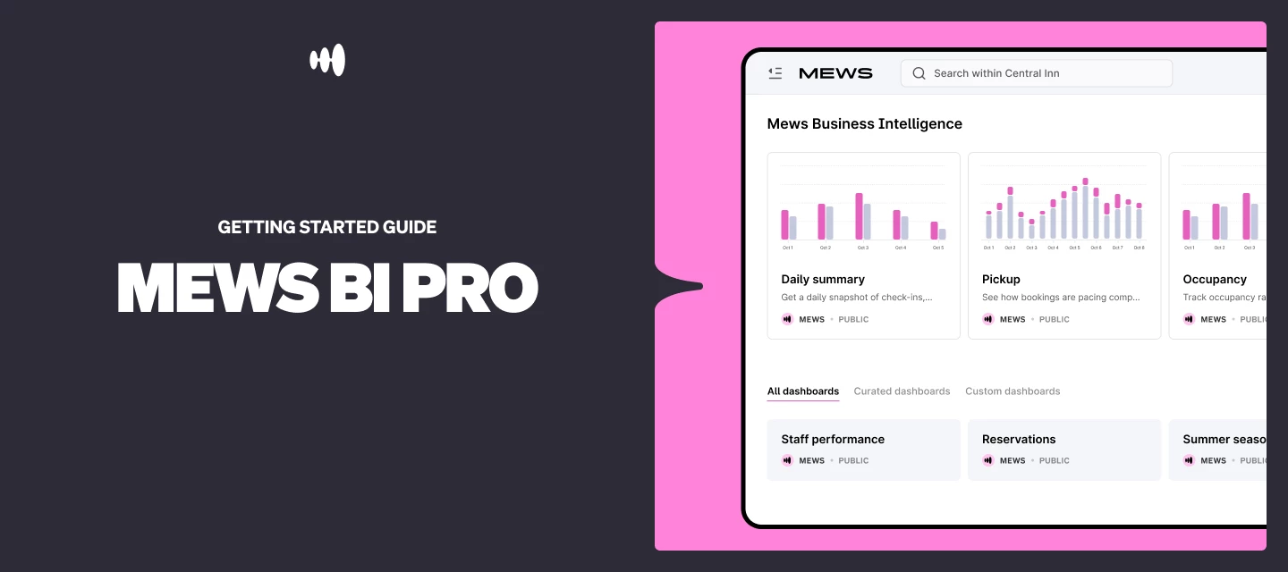 Mews BI Pro: What it is, who has access, and how to get started | Mews ...