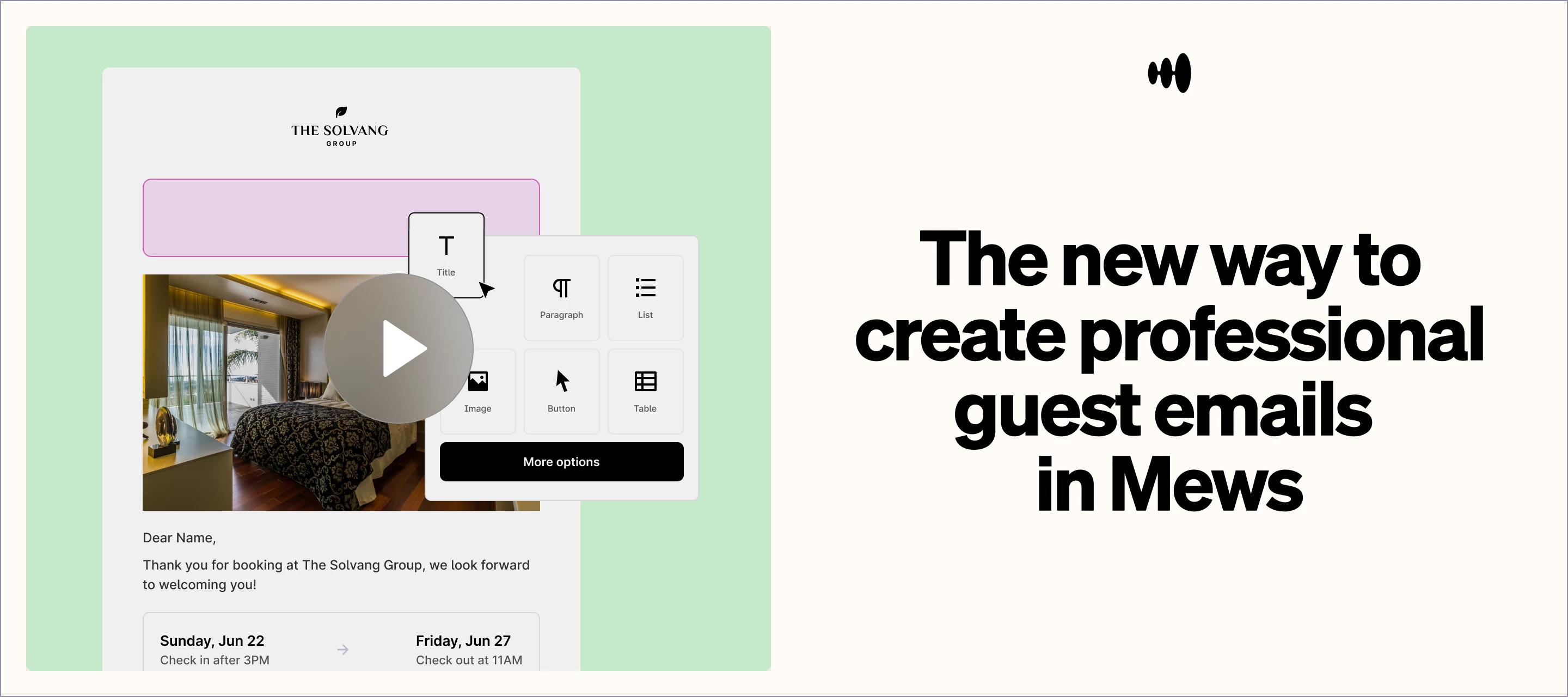 The new way to create professional guest emails in Mews