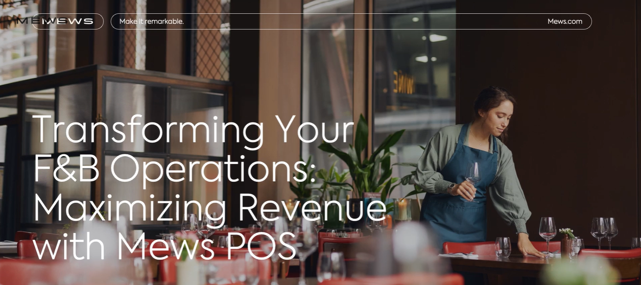 Webinar recording: Transforming your F&B operations with Mews POS
