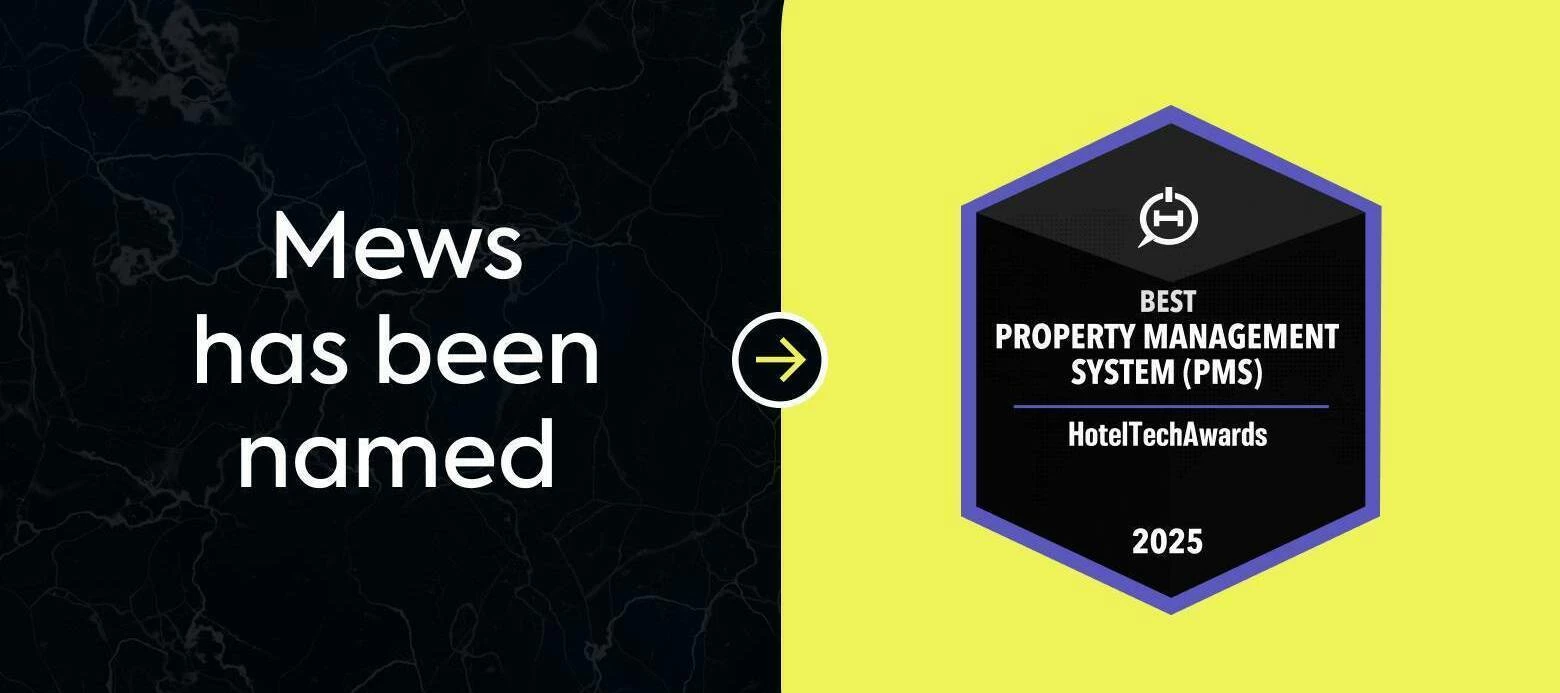 Mews voted Best Hotel PMS at the HotelTechAwards 2025!  🏆