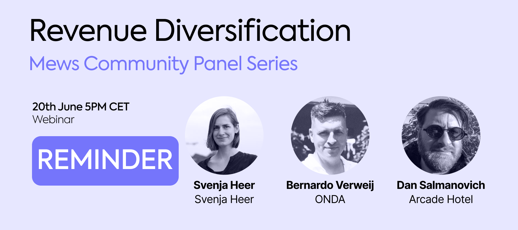 Reminder: Join the Mews Community Panel Series on Revenue Diversification