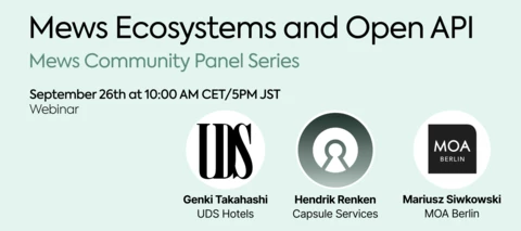 Join the Mews Community Panel Series to explore the Mews Ecosystem and Mews Open API! Join the Mews Community Panel Series to explore the Mews Ecosystem and Mews Open API!