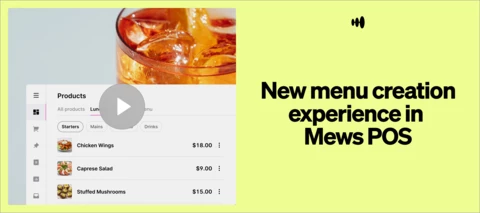 New menu creation experience in Mews POS