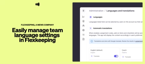 Manage languages and auto-translation settings directly in Flexkeeping