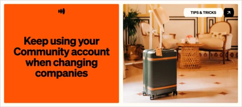 Keep using your Community account when changing companies
