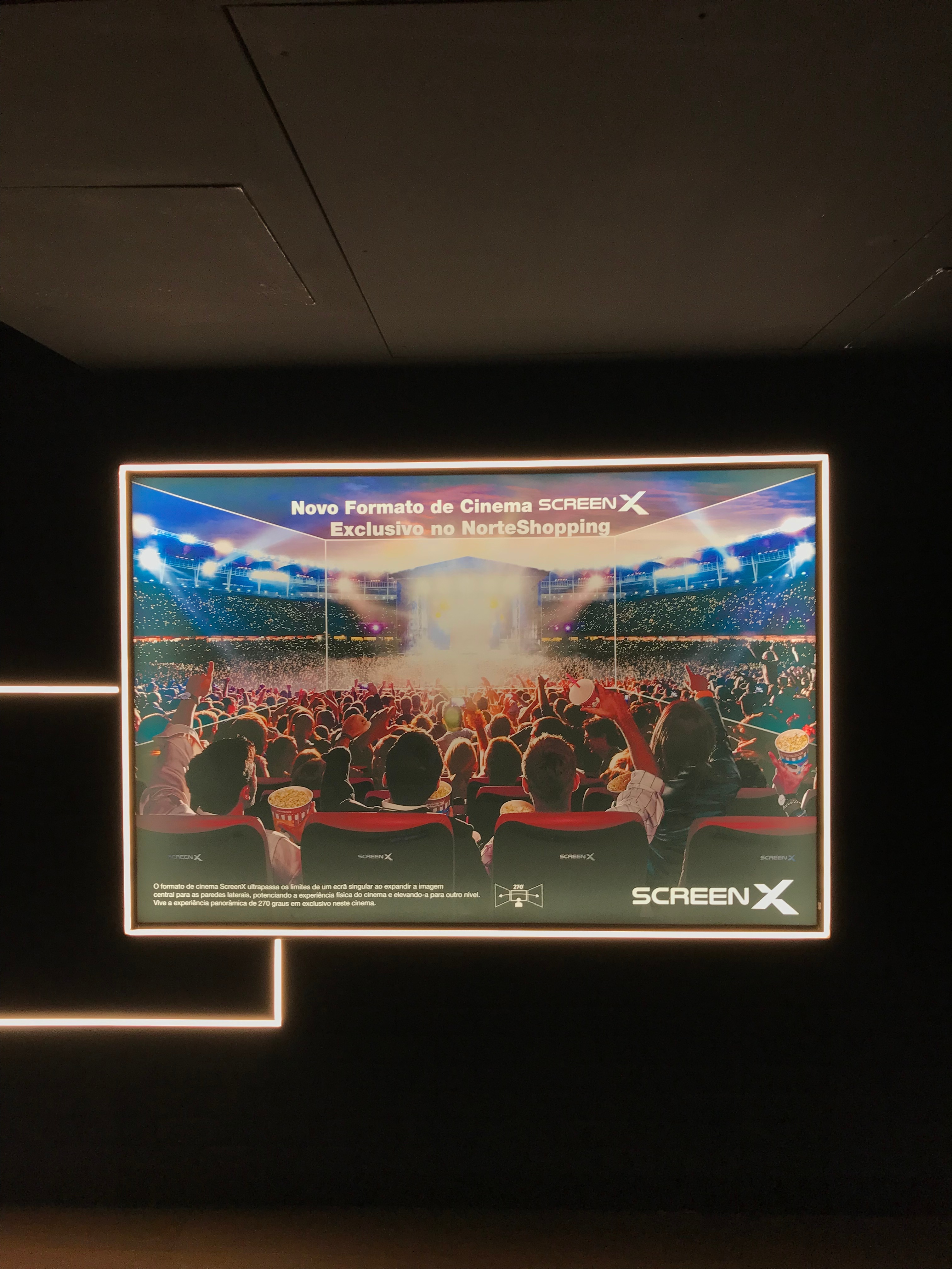 Abre em Portugal primeira sala de cinema ScreenX (ecrã 270º), NOS  NorteShopping