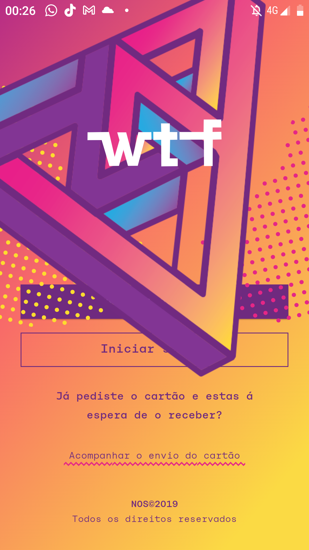 APP WTF sem opção de login activa | Forum NOS