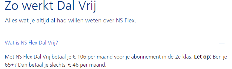 waar kan ik op de website vinden Dal Vrij 65+ | NS Community