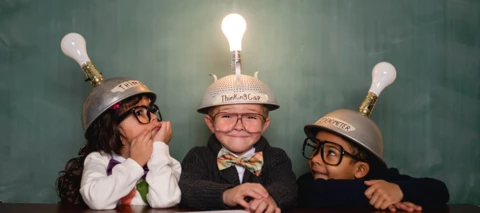 Three young people with ideas