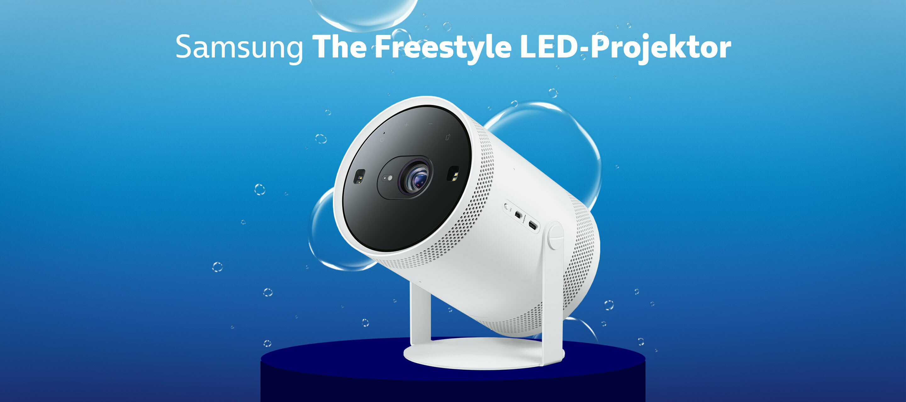 Entertainment überall mit dem Samsung The Freestyle LED-Projektor - Jetzt bei O₂