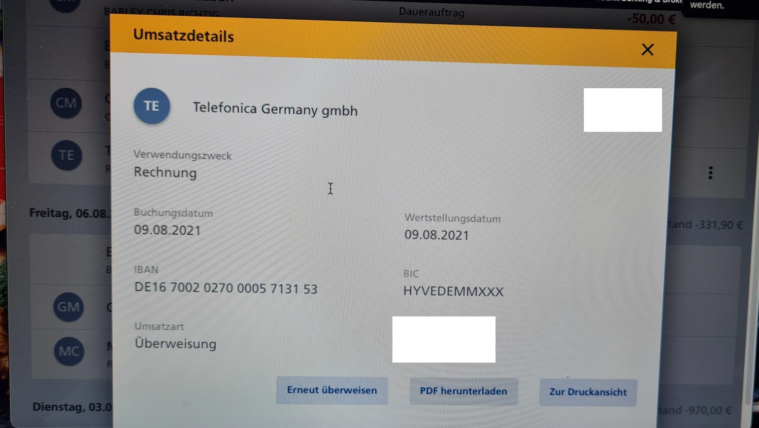 Rechnung schon bezahlt vom Vormonat | O₂ Community