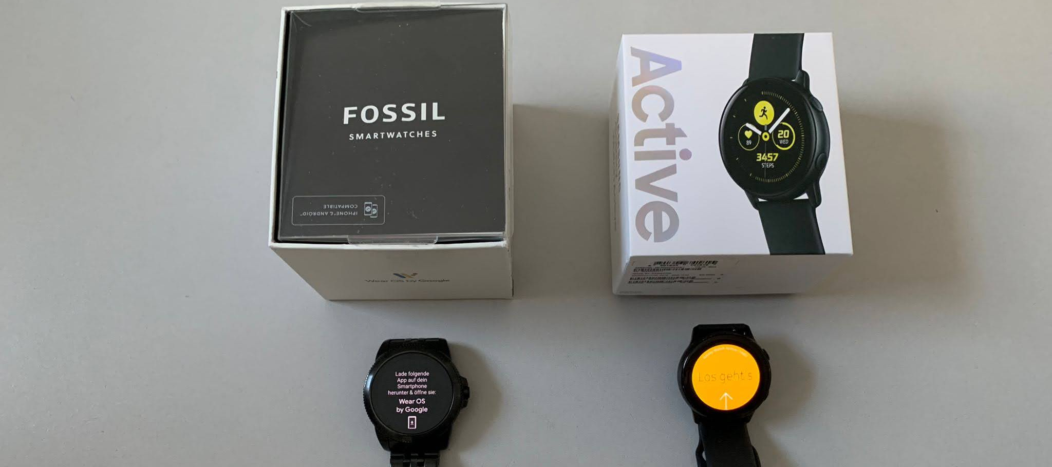 Smartwatches im Vergleich - Fossil Gen 5E vs Samsung Galaxy Watch Active 1