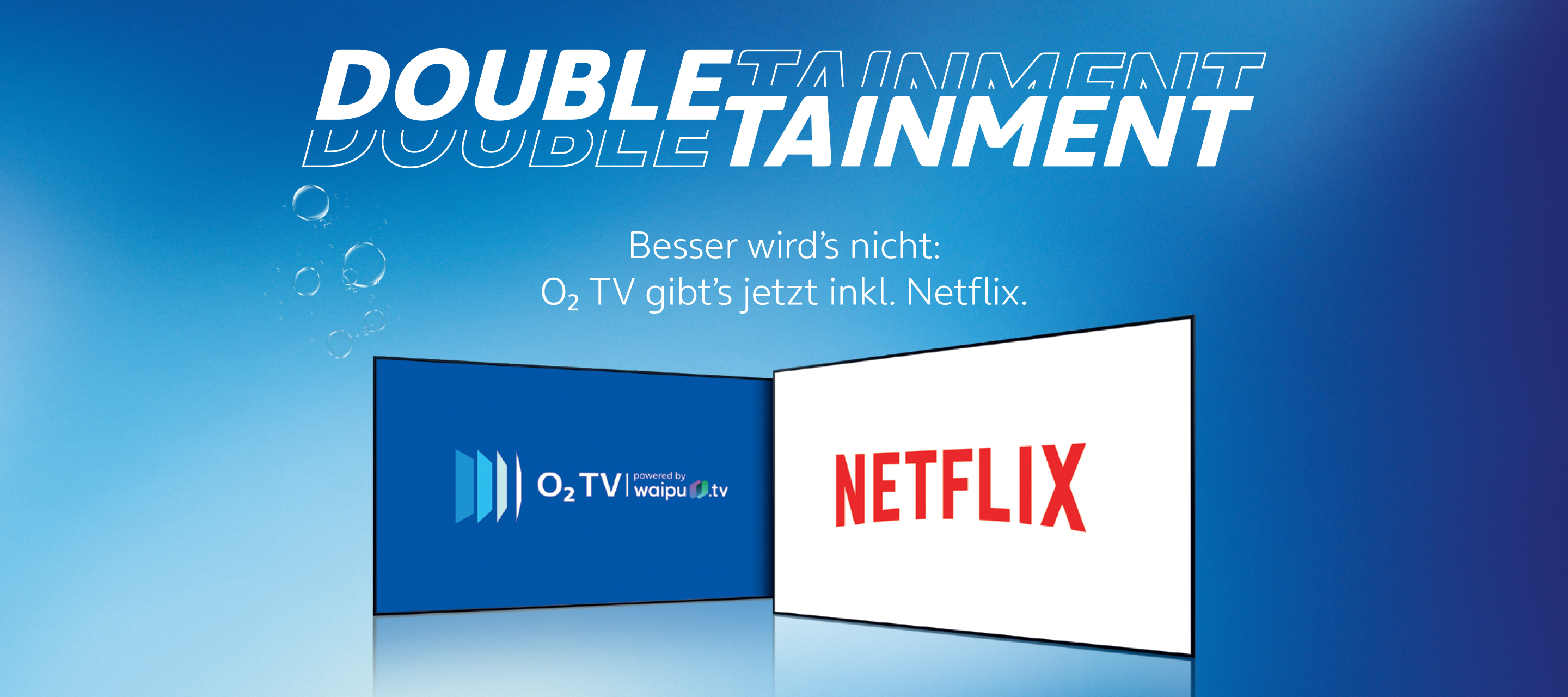 Dauerhaft sparen mit unseren O₂ TV XL Paketen inklusive Netflix