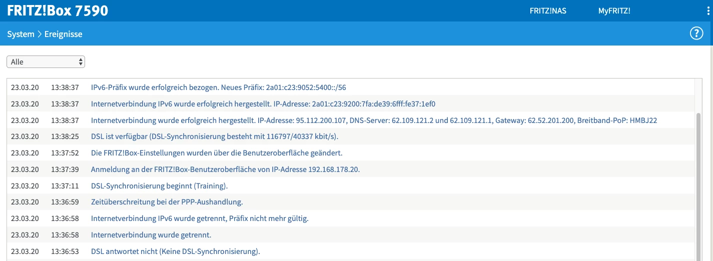 bricht alle paar Stunden ab O₂ Community