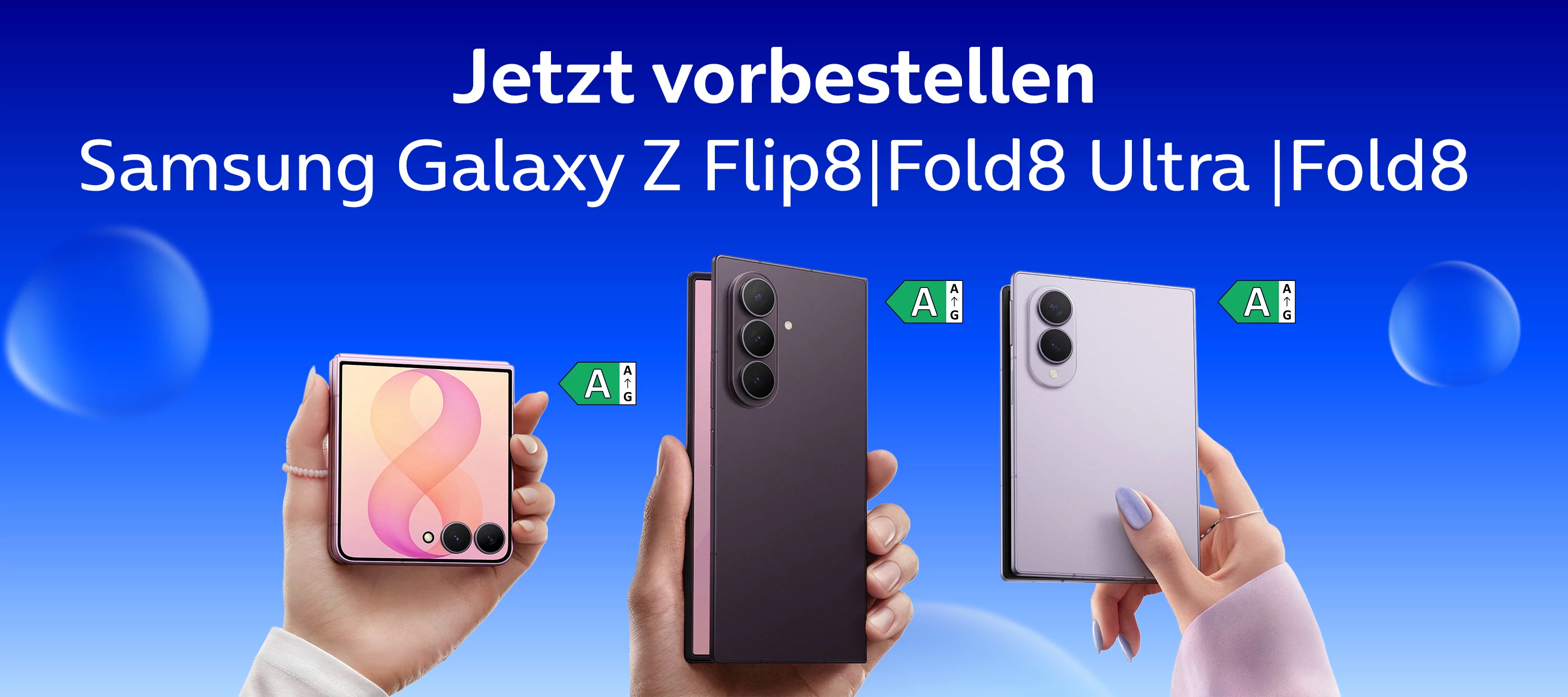 Das Samsung Galaxy Z Fold8, Fold8 Ultra und Z Flip8 - jetzt bei O₂ vorbestellen