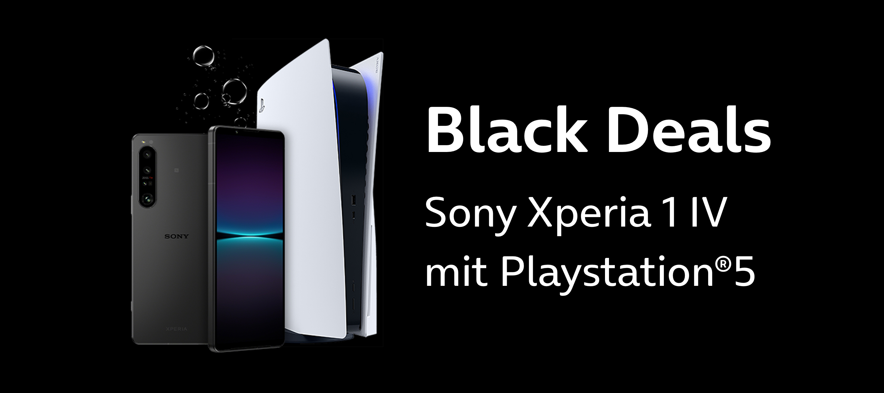 Jetzt in unseren Black Deals - Das Sony Xperia 1 IV mit PlayStation 5