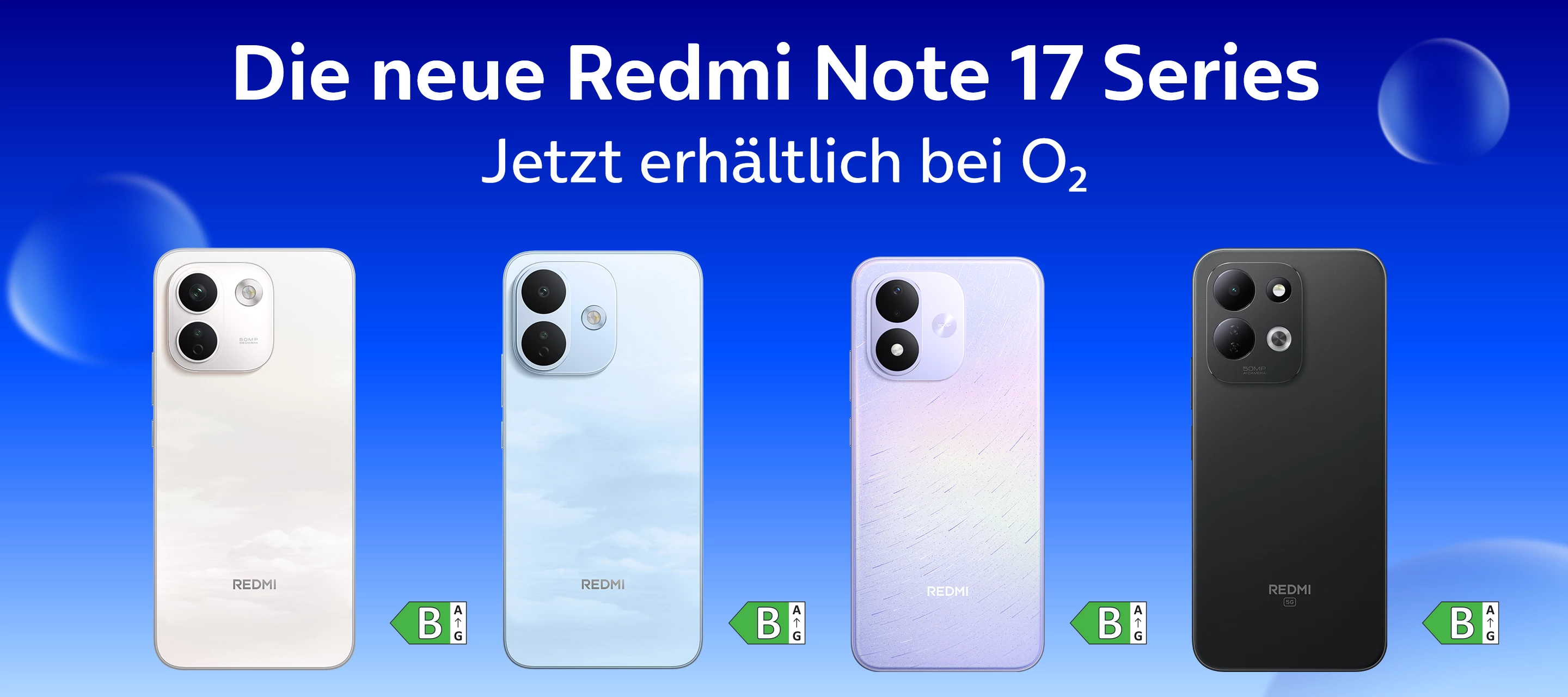 Die Xiaomi Redmi Note 17 Modelle jetzt bei O₂ bestellen