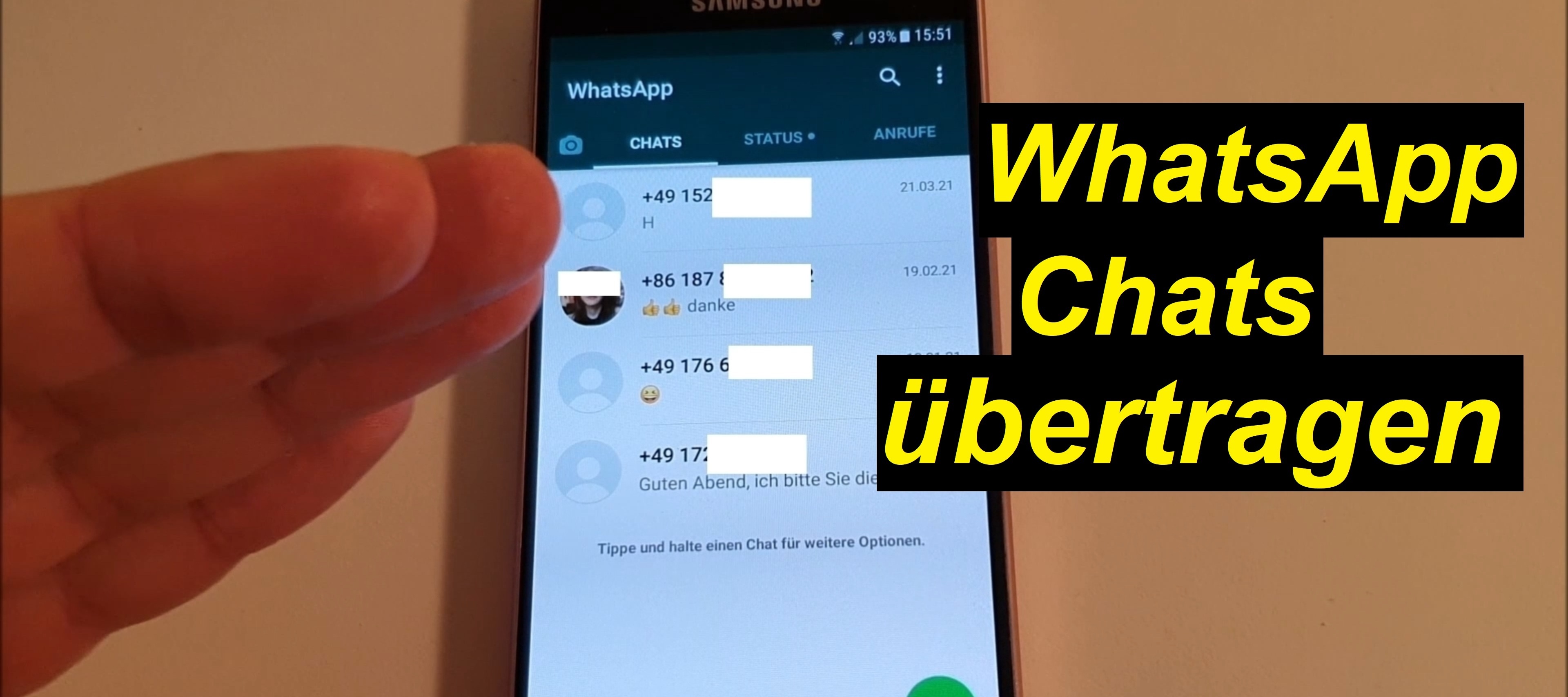 Tutorial: WhatsApp Chat übertragen, von Android zu Android
