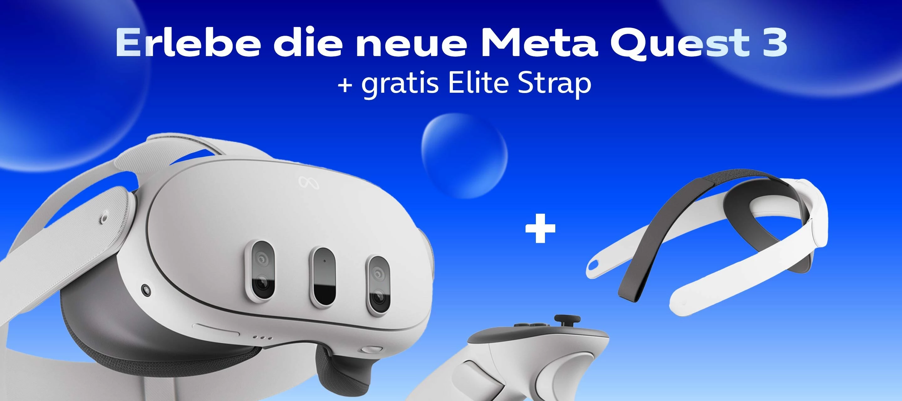 Meta Quest 3 VR-Brille - mit gratis Elite Strap
