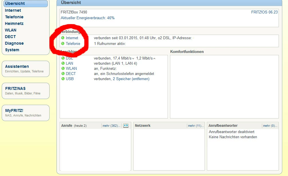 für die FritzBox 3390 O₂ Community