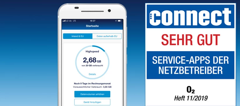 Richtig gutes Zeug - die Mein o2 App sichert sich die Gesamtnote "sehr gut"