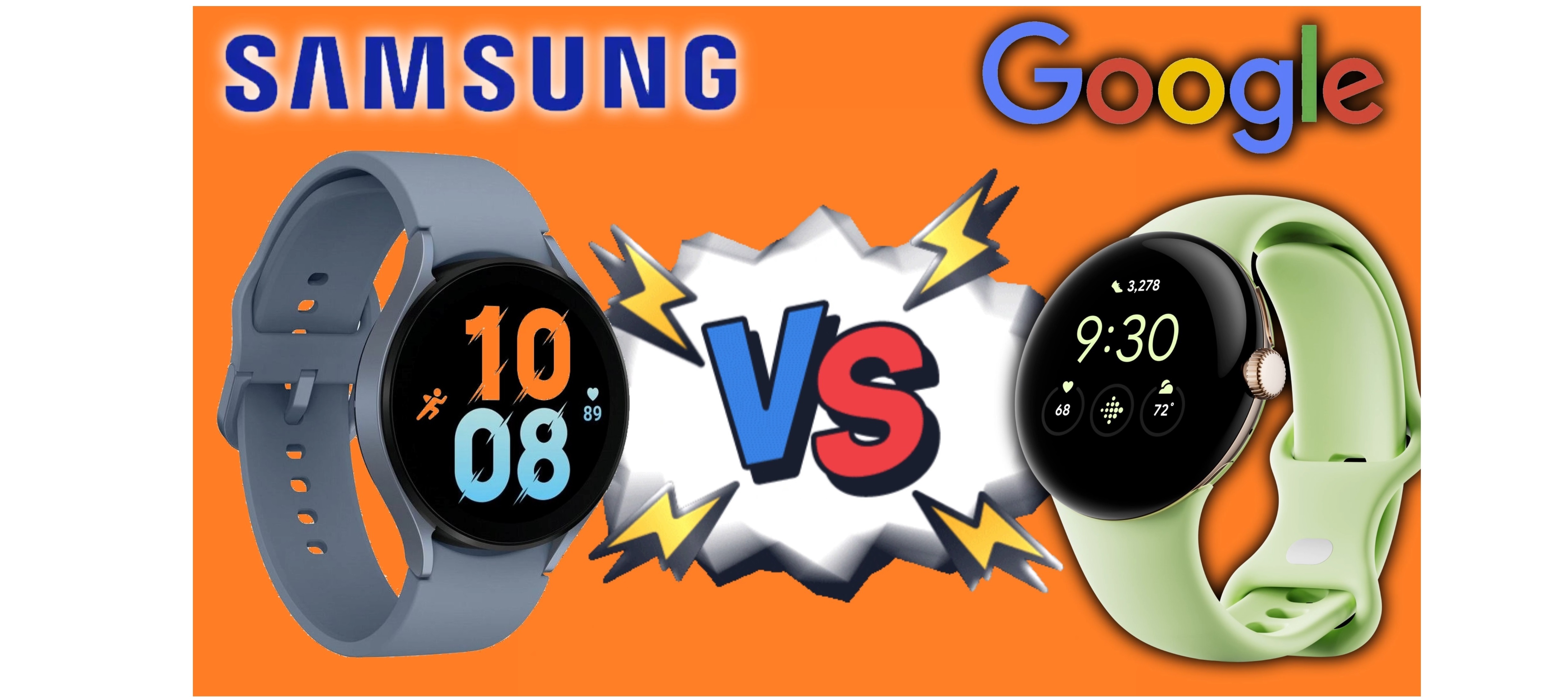 Google Pixel Watch versus Samsung Galaxy Watch5
