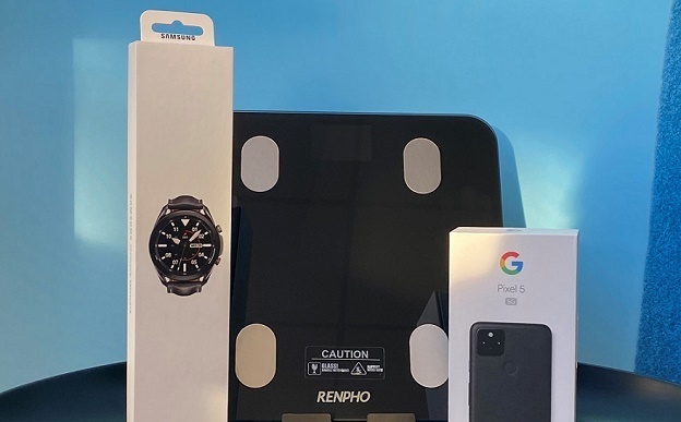Fitness-Testbundle: Google Pixel 5 + Samsung Galaxy Watch 3 + Renpho Smart Scale