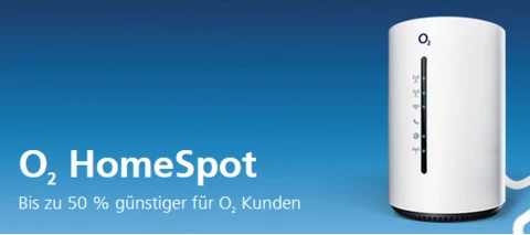 Nur für O₂ Kunden: 50% Rabatt auf den O₂ HomeSpot – Mobiles WLAN, wo du es brauchst!