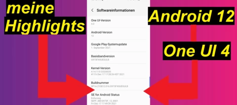 meine Highlights mit Android 12 und Samsung One UI 4 präsentiert