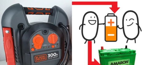 Starthilfe fürs Auto. Black+Decker Jump Starter 300A (J312BE). Test.